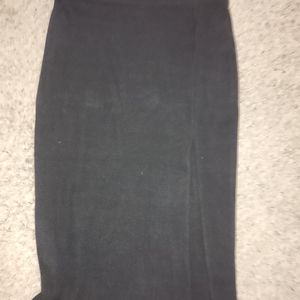 Black crop top with Black Skirt